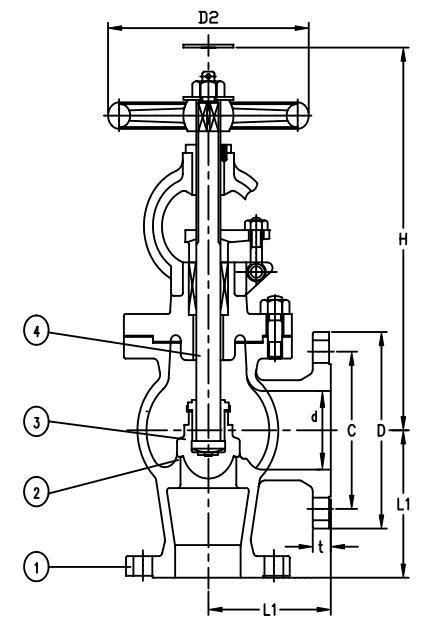 JIS F7318 Marine Cast Steel Angle Globe Valve